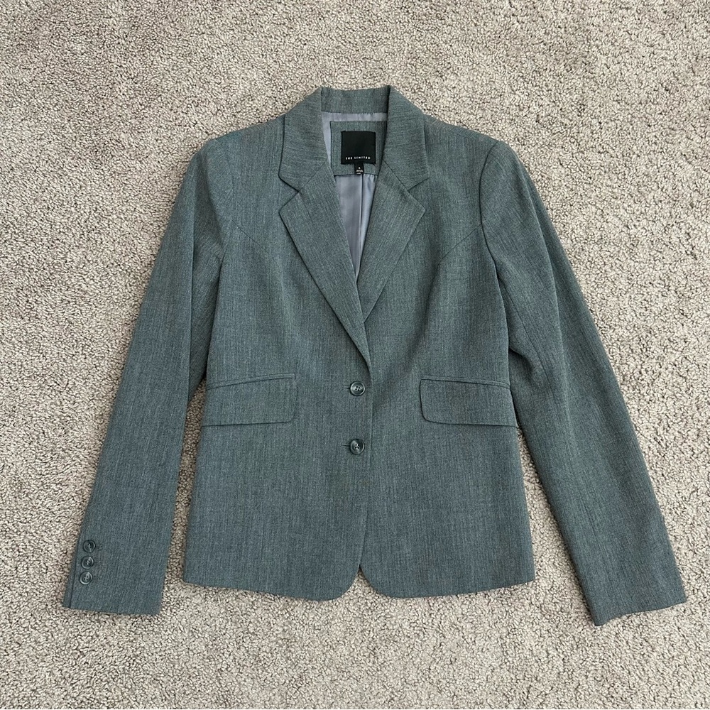 The Limited Blazer Womens Size 6 Charcoal Gray